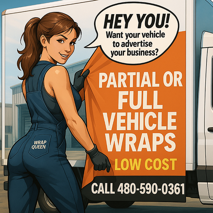 custom vehicle wraps and partial wraps.